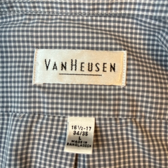VAN HEUSEN  mens LARGE button down - Picture 2 of 5